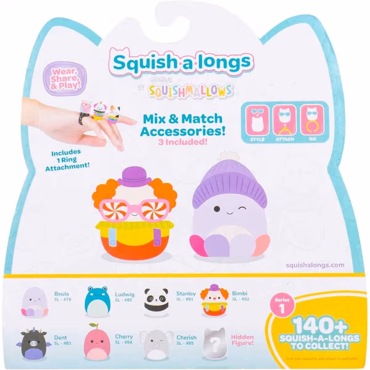 Squishmallows Angie the Shiba Playset Unisex, 3-4 Years, Pack of 8
