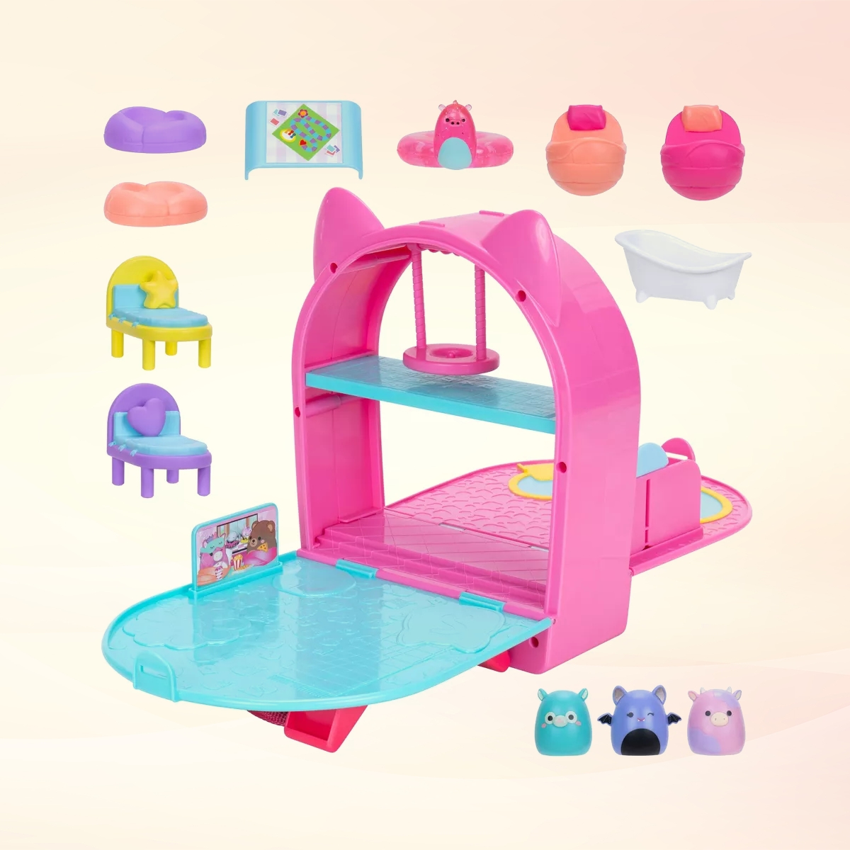 Squishmallows Assorted On The Go Playset Unisex, 3-4 Years