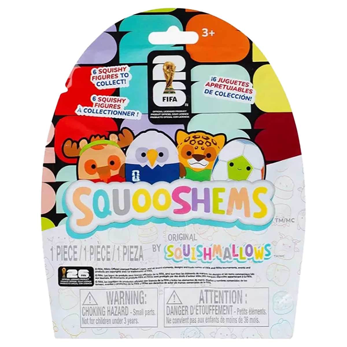 Squishmallows FIFA Series 1 2.5" Assorted Plush Squooshems Unisex, 3-4 Years