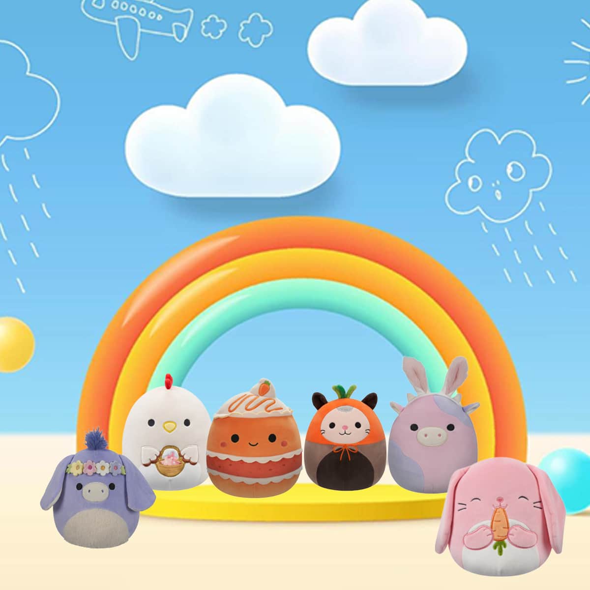 Squishmallows SQER00830 7.5" Easter Assorted Plush Toy Unisex, 3-4 Years