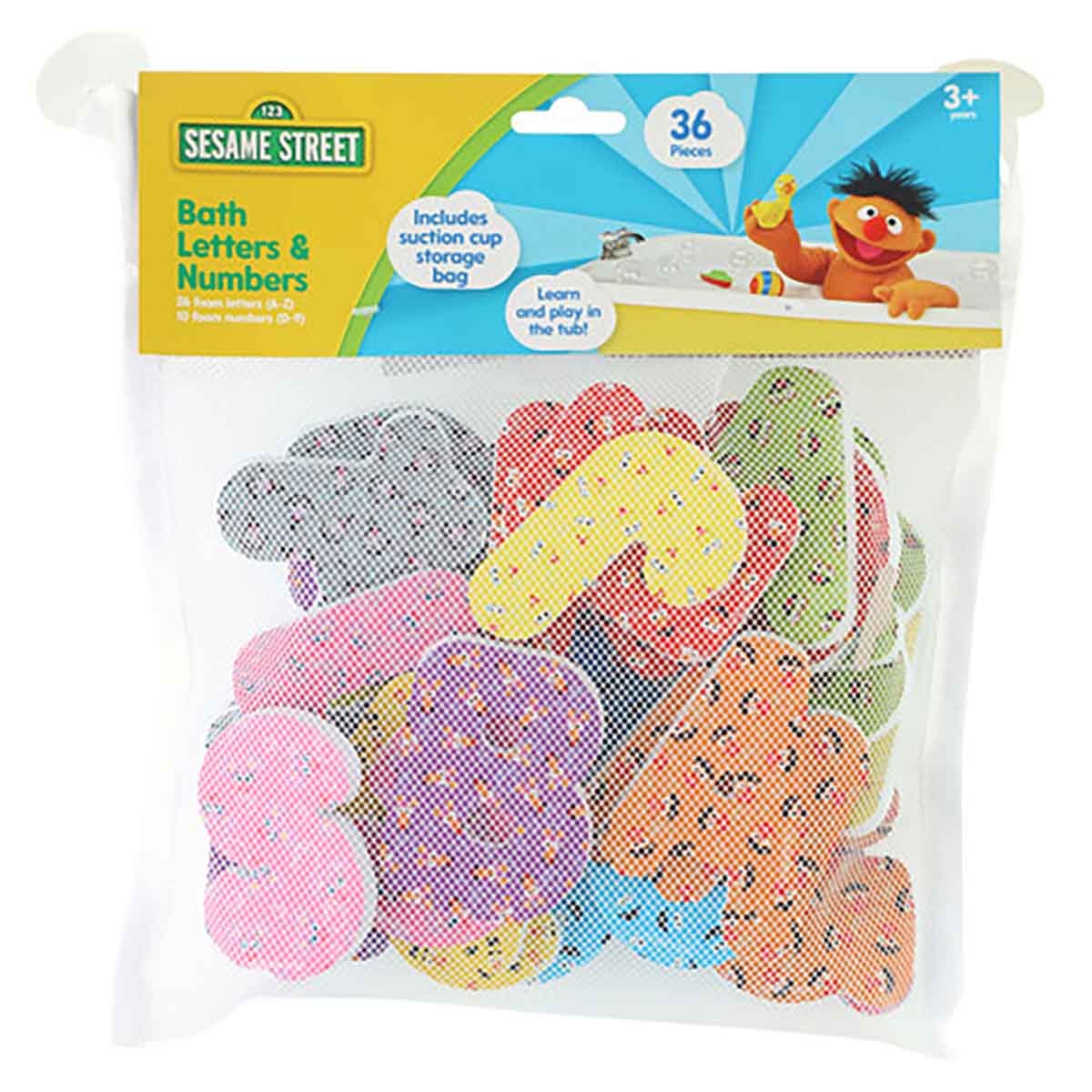 Sesame Street 36-Piece Bath Letters & Nnumbers Unisex, 3-4 Years