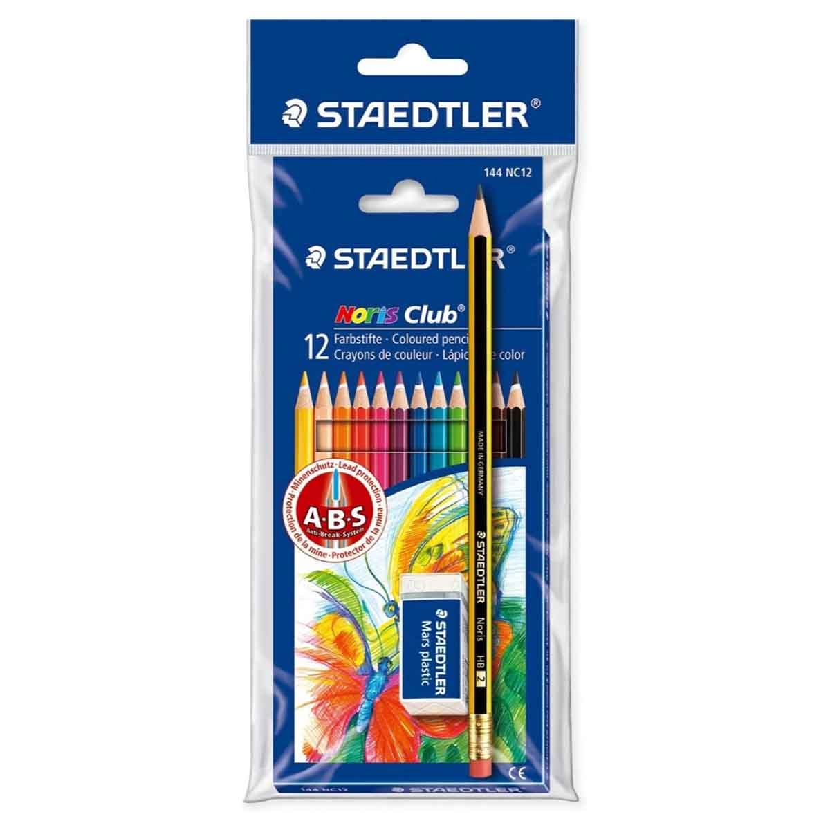 Staedtler Noris Club Colouring Pencils with Pencils and Eraser Unisex, 3-4 Years