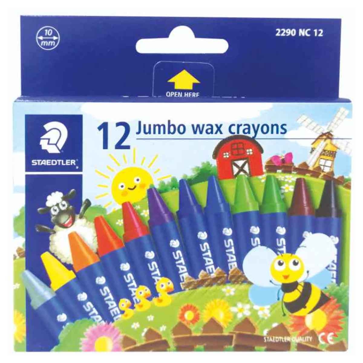 ستيدلر شمع تلوين جامبو نوريس كلوب مجموعة من 12 (3-4 سنوات)