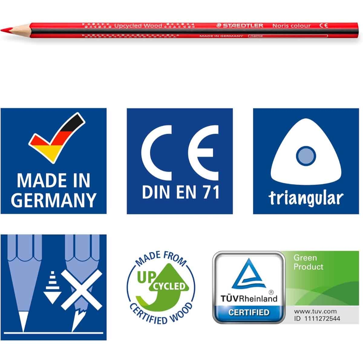 Staedtler Noris Coloured Pencils Unisex, 3-4 Years, Pack of 24