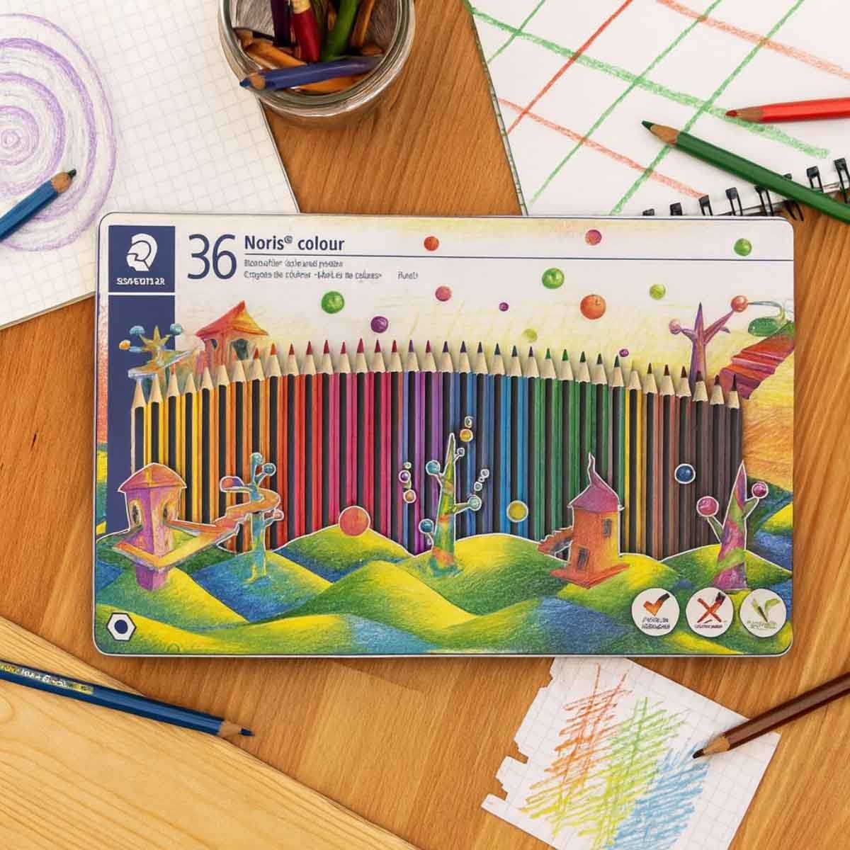 ستيدلر أقلام تلوين نوريس مجموعة من 36 (3-4 سنوات)