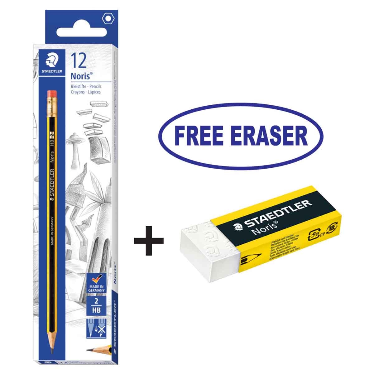 Staedtler Pencils Set with Eraser Unisex, 3-4 Years