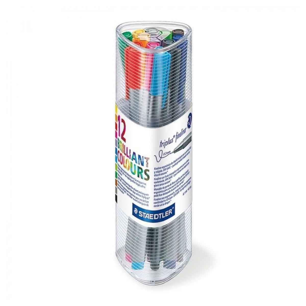 Staedtler Triplus Fineliner Tip Pen Unisex, 3-4 Years, Pack of 12