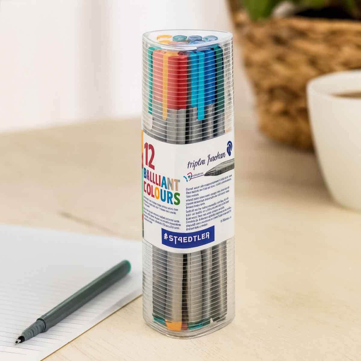 Staedtler Triplus Fineliner Tip Pen Unisex, 3-4 Years, Pack of 12