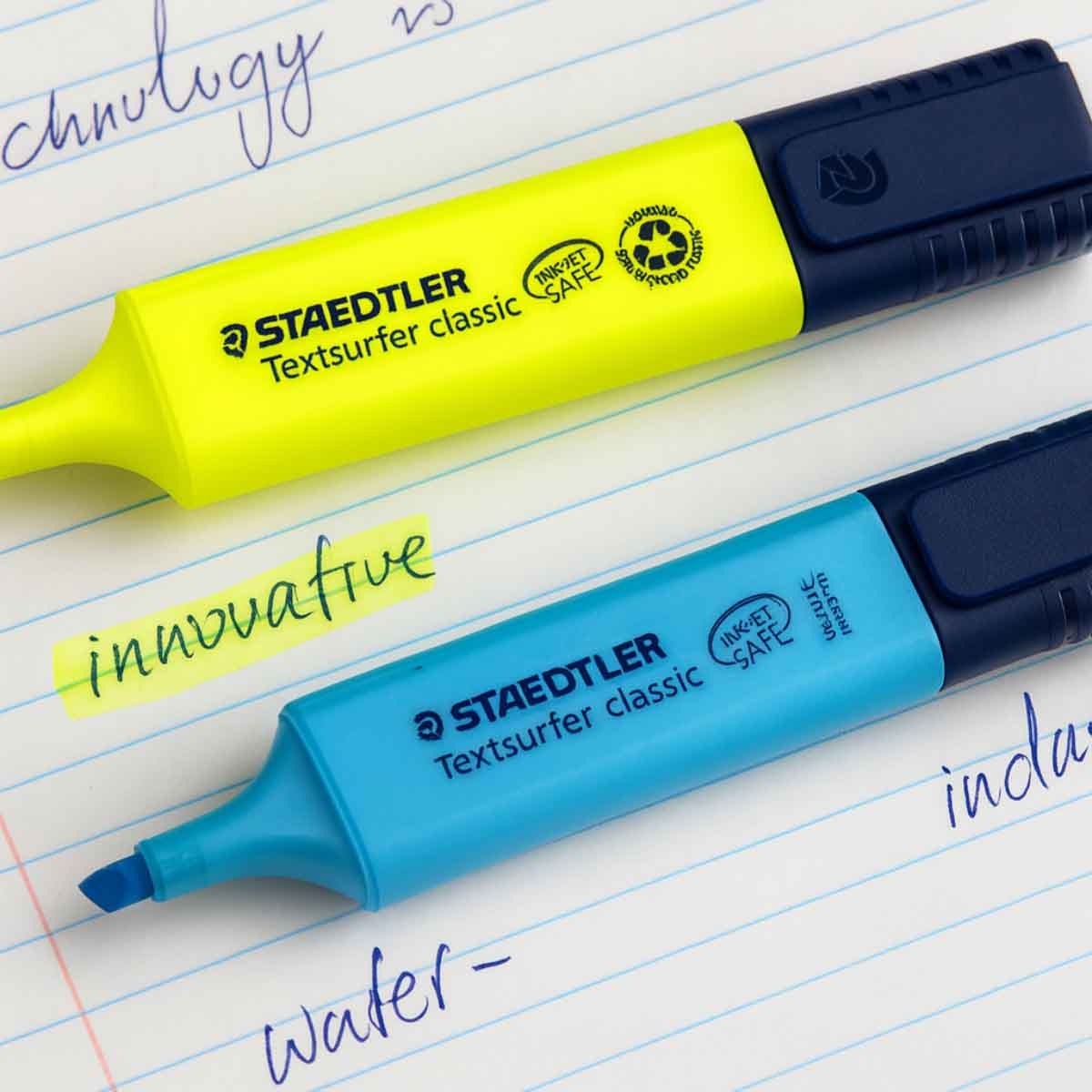 Staedtler Yellow & Blue Highlighter Unisex, 13+ Years, Pack of 2