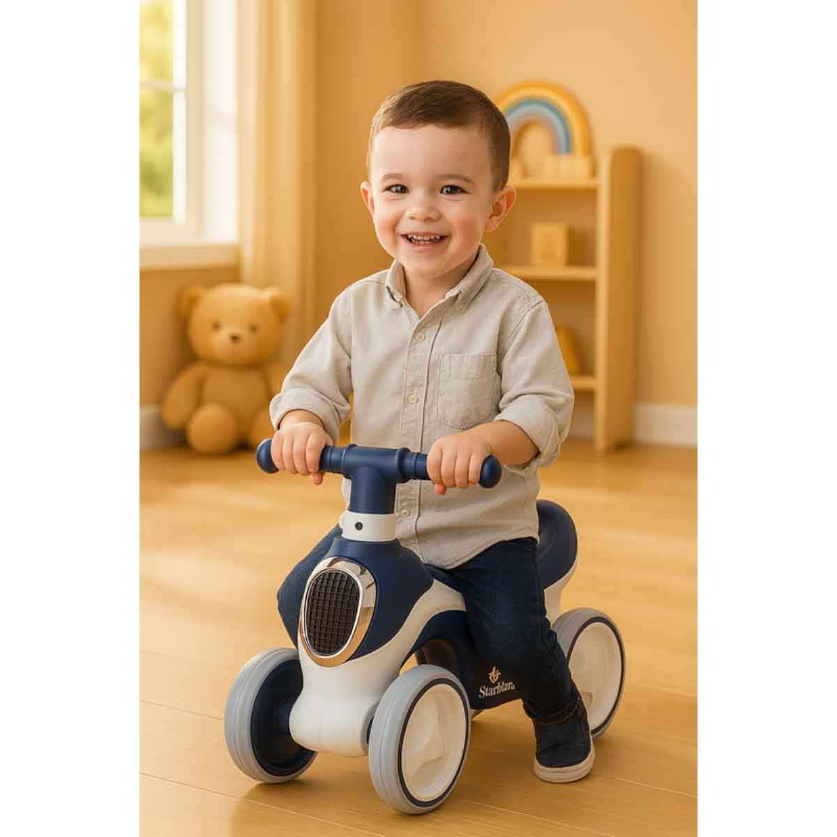 ستارمارز دراجة توازن ركوب يدوية للأطفال للجنسين، 3-4 سنوات