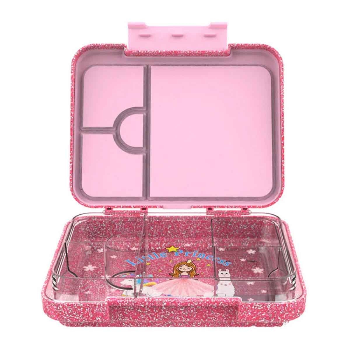 ستارمارز صندوق غداء بنتو لامع بتصميم الأميرة الصغيرة سعة 1195 مل للبنات، من 3 إلى 4 سنوات