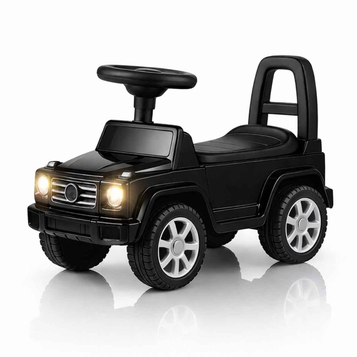 StarMarz Black Luxury Manual Ride-On Jeep Unisex, 3-4 Years
