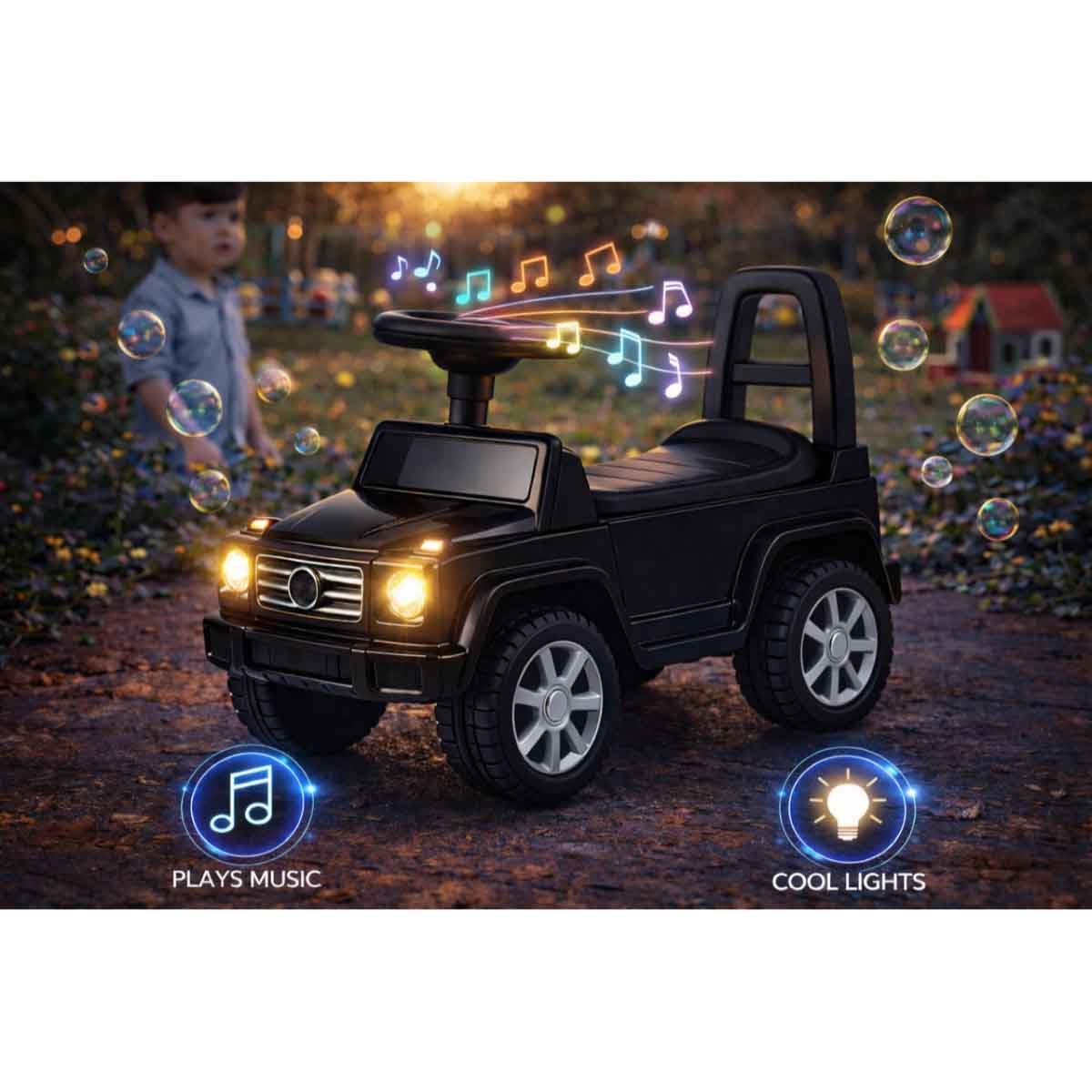 ستارمارز جيب ركوب يدوي فاخر باللون الأسود للأطفال للجنسين، 3-4 سنوات