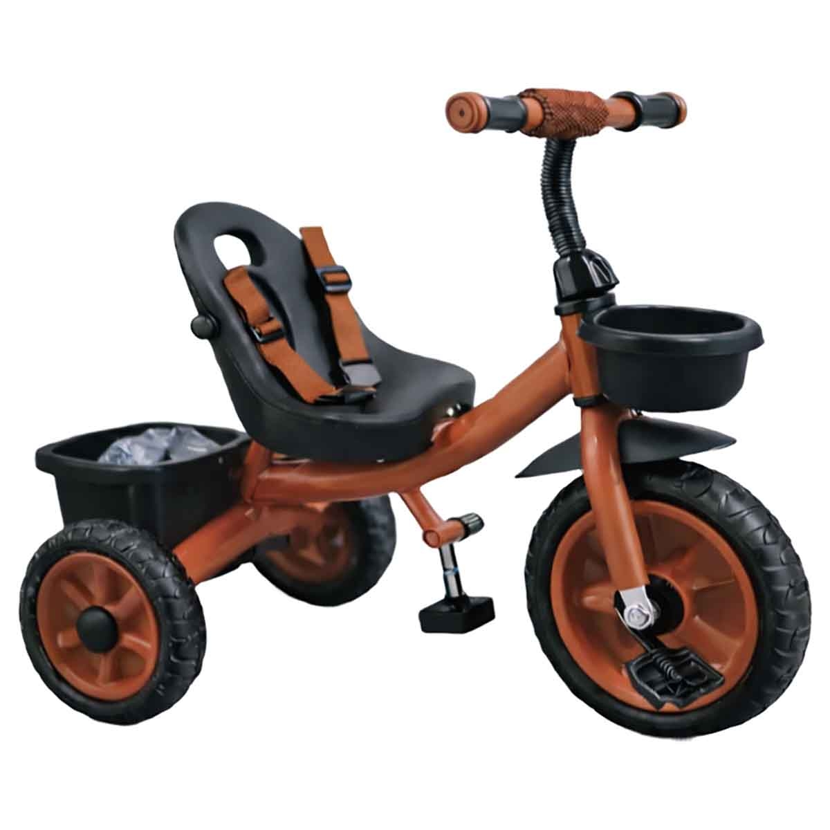 StarMarz Brown 3-Wheel Manual Ride-On Toy Tricycle Unisex, 3-4 Years