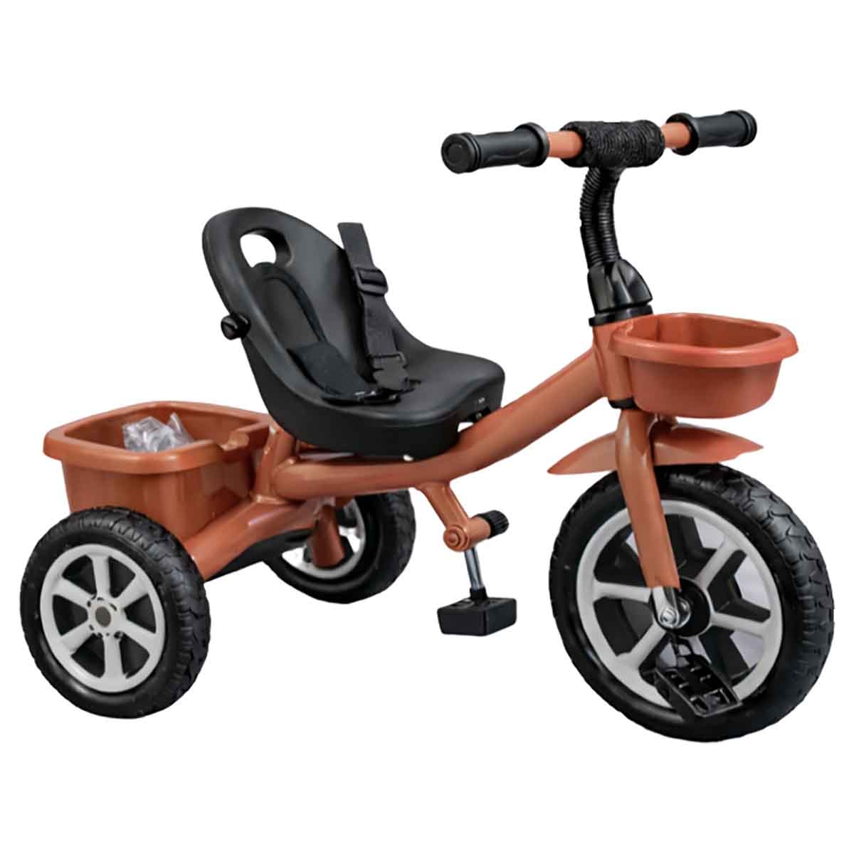 StarMarz Brown Kids 3-Wheel Manual Ride-On Tricycle Unisex, 3-4 Years