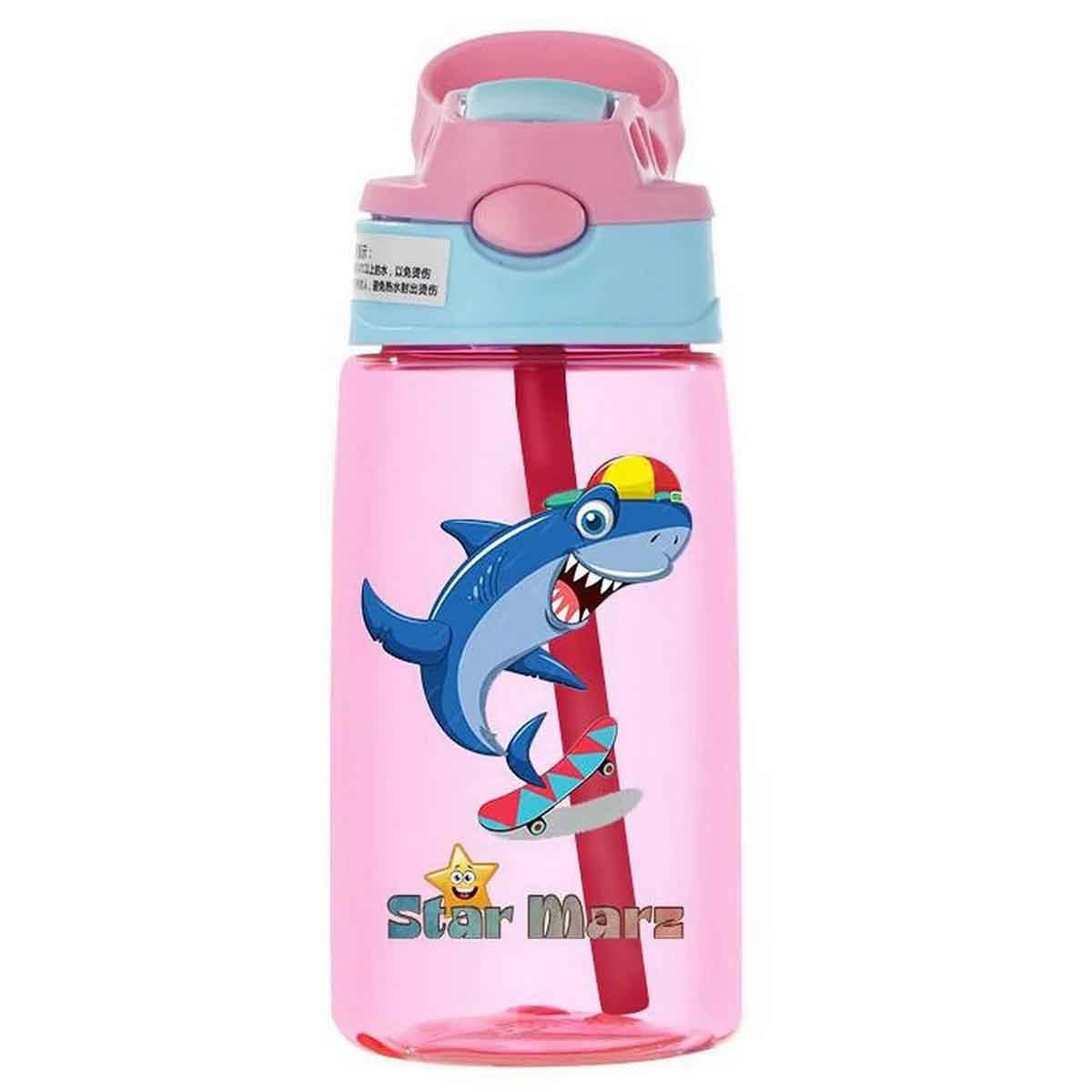 ستارمارز زجاجة مياه للأطفال بسعة 480 مل باللون الوردي مع غطاء شرب للبنات من عمر 3-4 سنوات