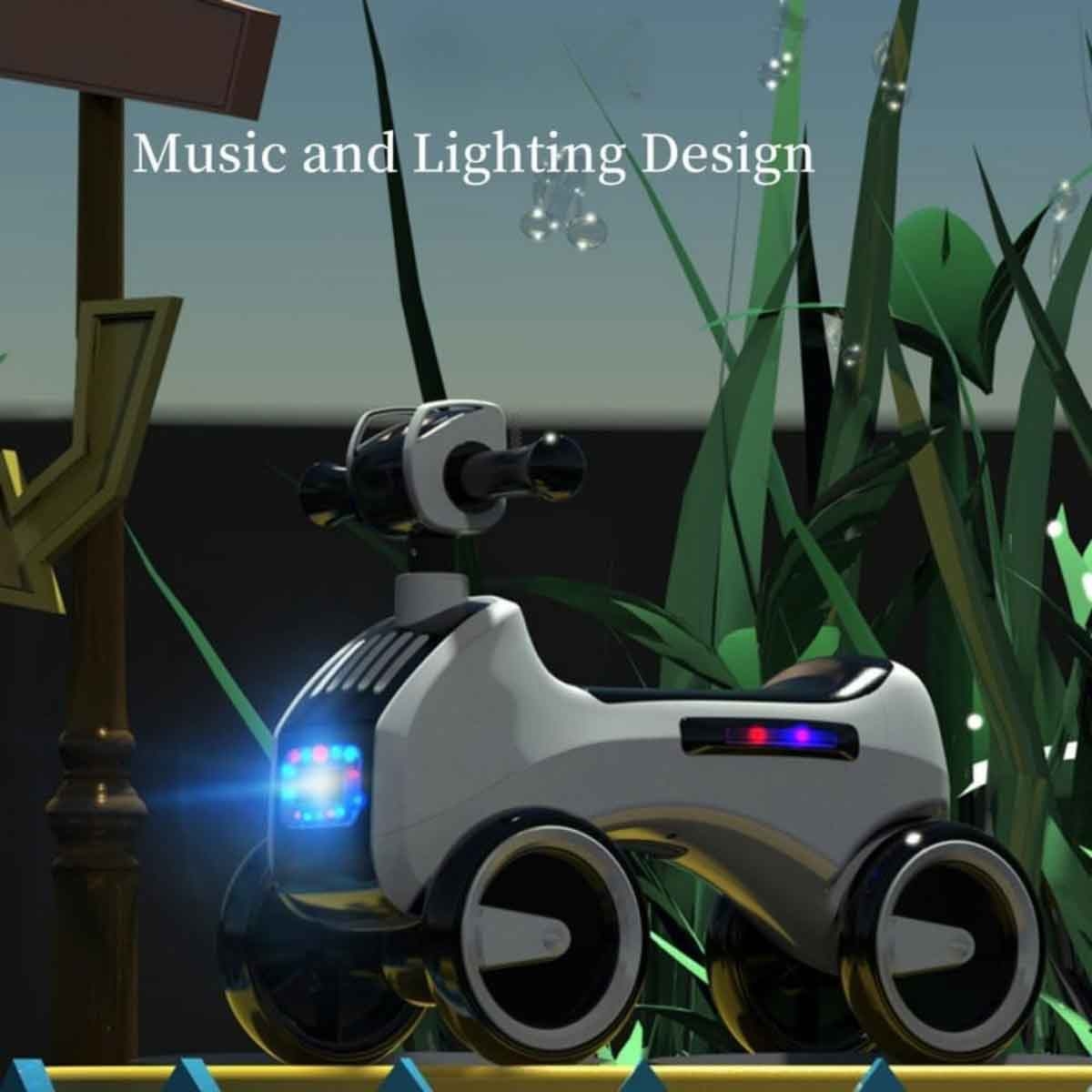 ستارمارز دراجة ركوب يدوية بإضاءة LED وموسيقى للأطفال للجنسين، 3-4 سنوات