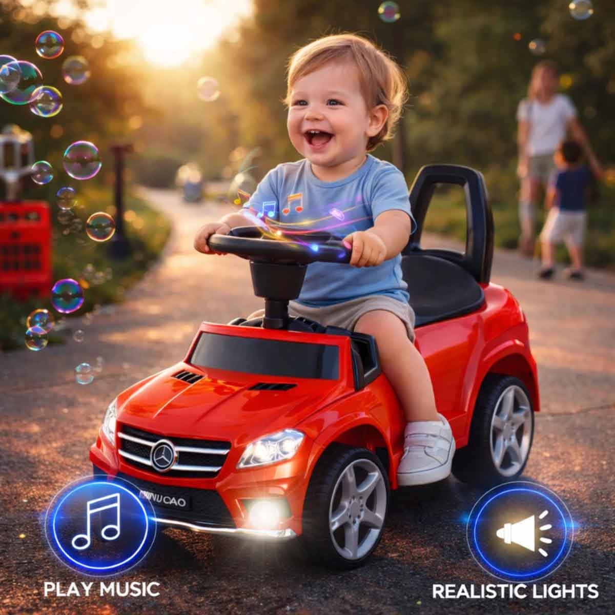 ستارمارز سيارة ركوب يدوية فاخرة للأطفال للجنسين، 3-4 سنوات
