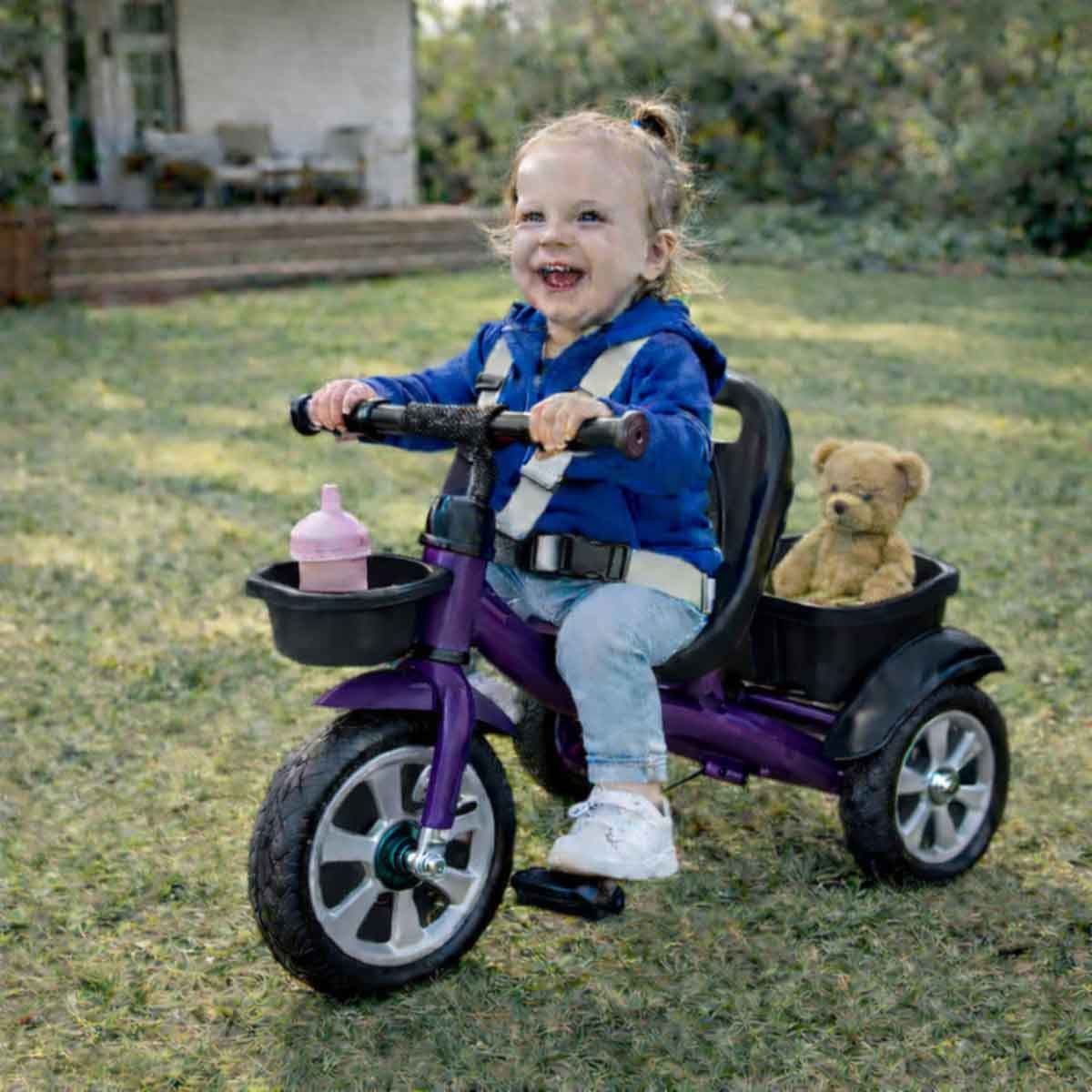 StarMarz Purple 3-Wheel Manual Ride-On Tricycle Unisex, 3-4 Years