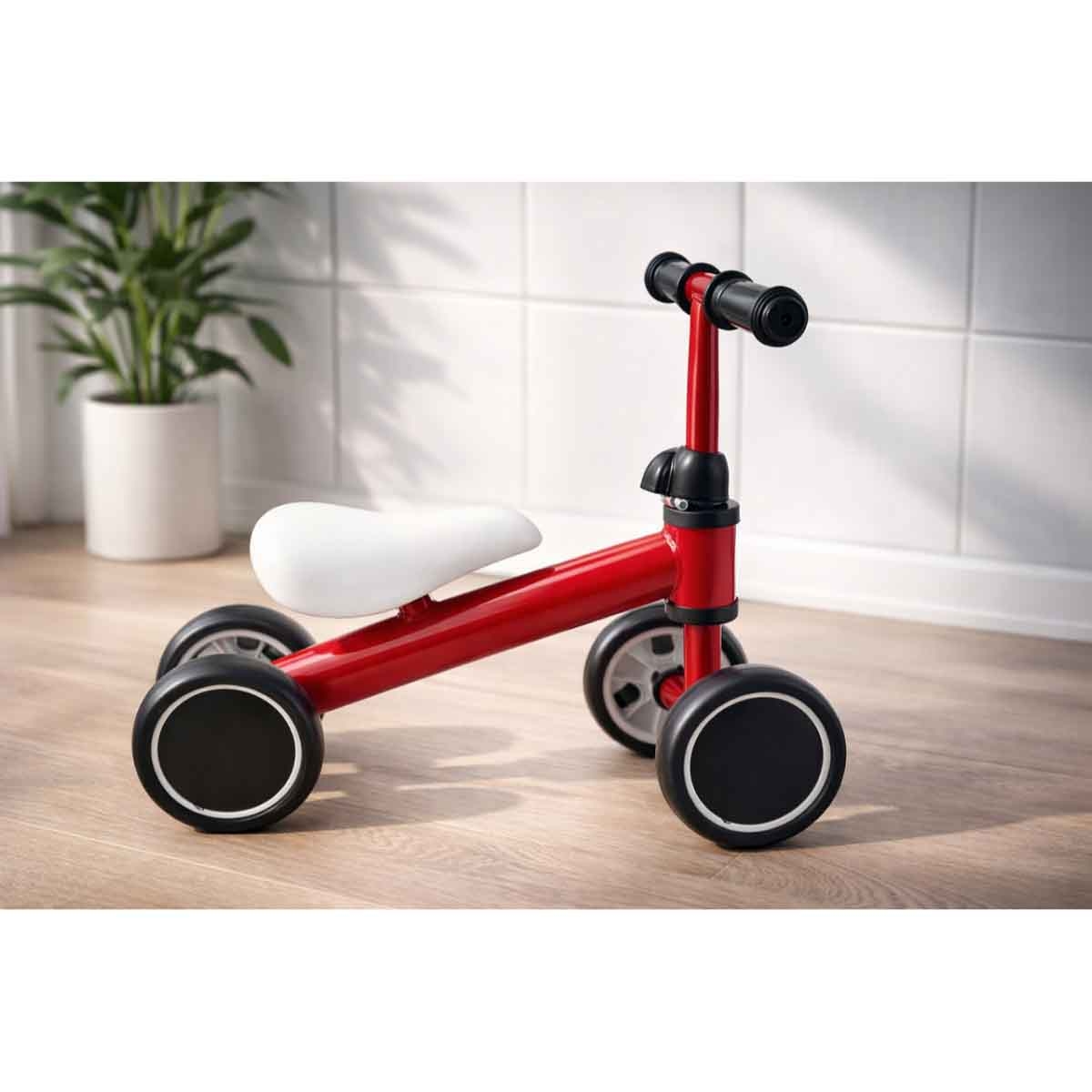 دراجة التوازن اليدوية للأطفال من ستار مارز، لون أحمر، للجنسين، من 3 إلى 4 سنوات