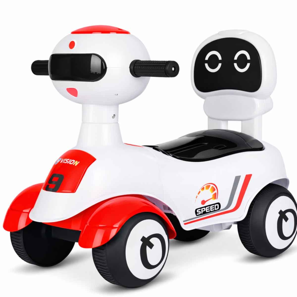 ستارمارز سيارة ركوب يدوية بتصميم روبوت للأطفال للجنسين، 3-4 سنوات