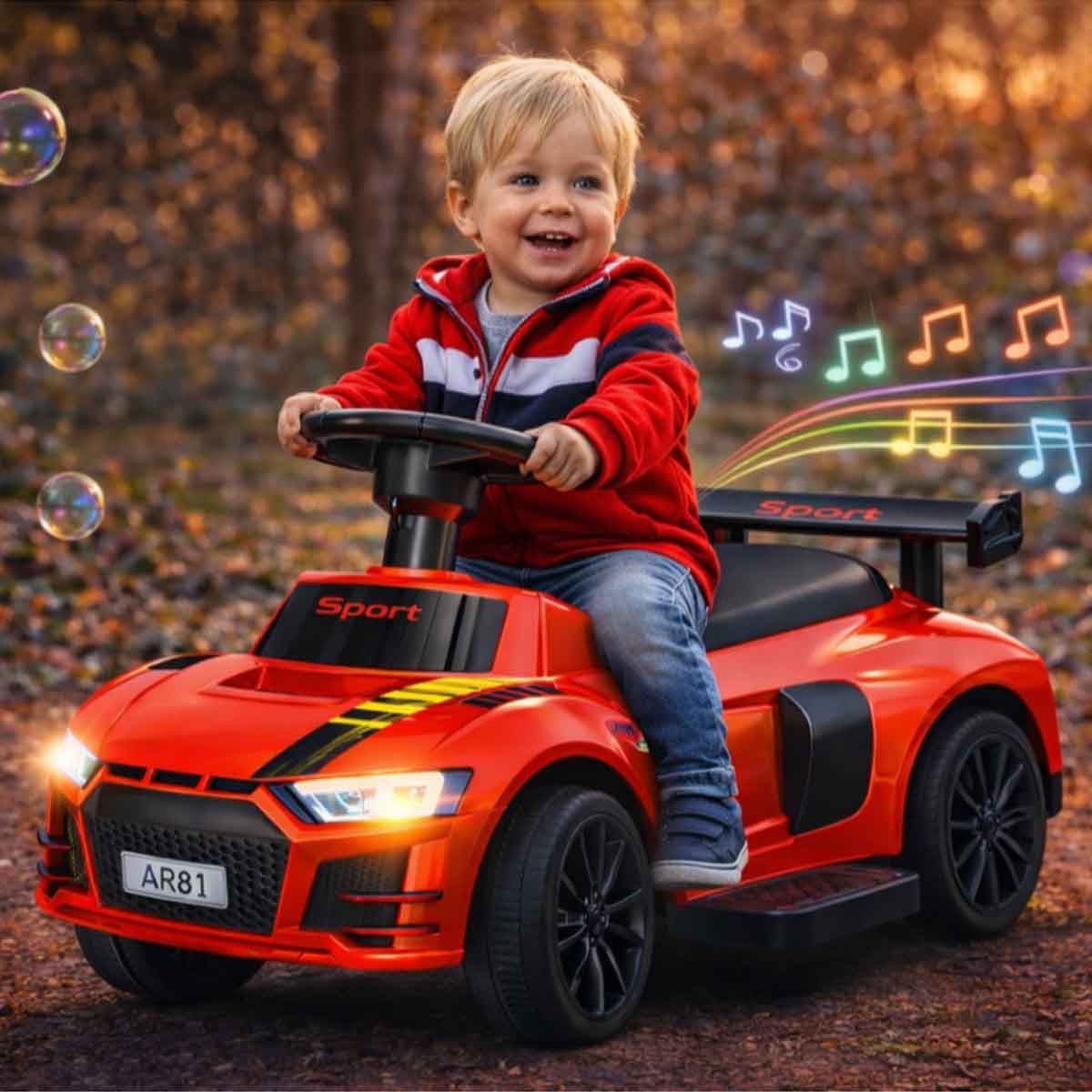 ستارمارز سيارة ركوب يدوية إصدار سبورت للأطفال للجنسين، 3-4 سنوات