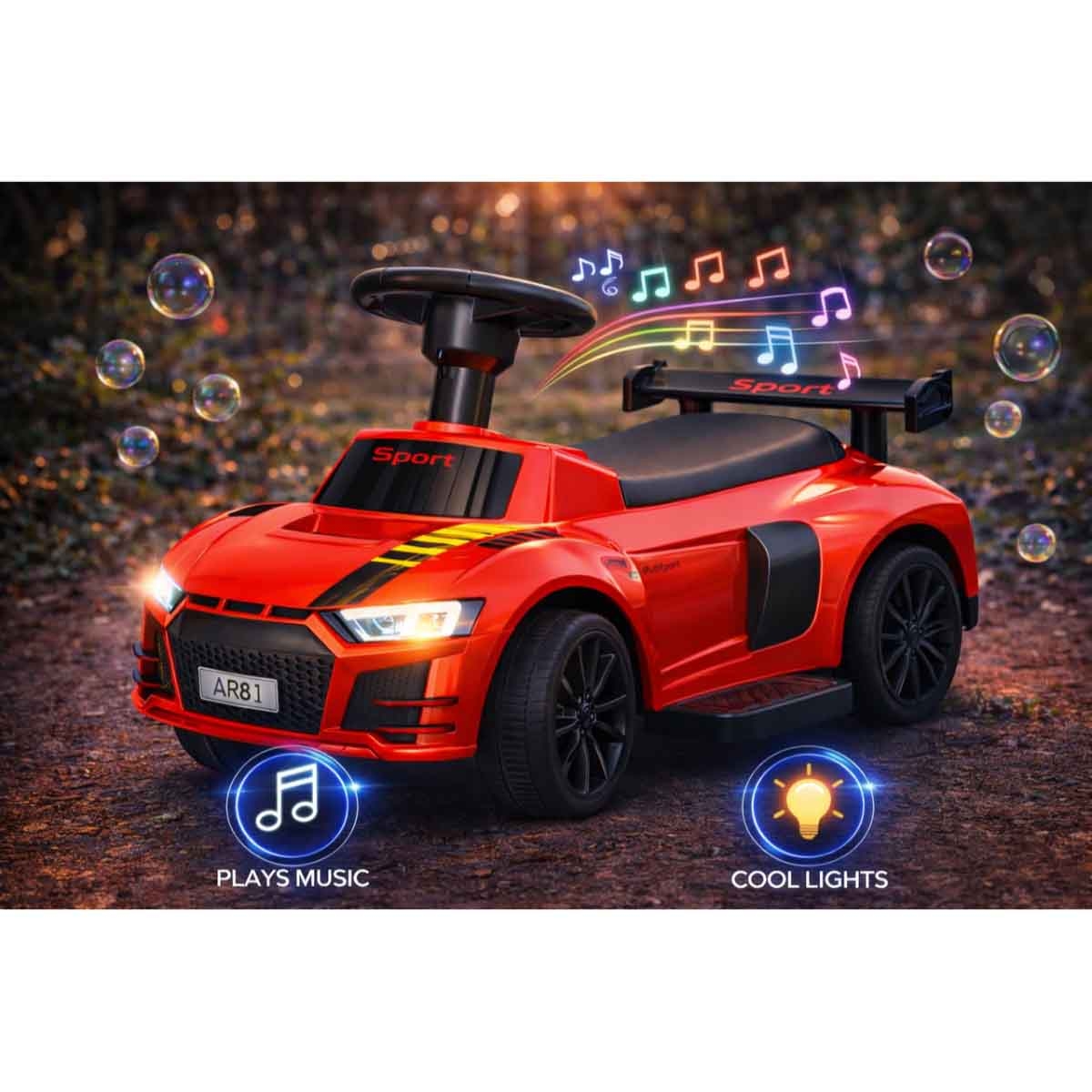 ستارمارز سيارة ركوب يدوية إصدار سبورت للأطفال للجنسين، 3-4 سنوات