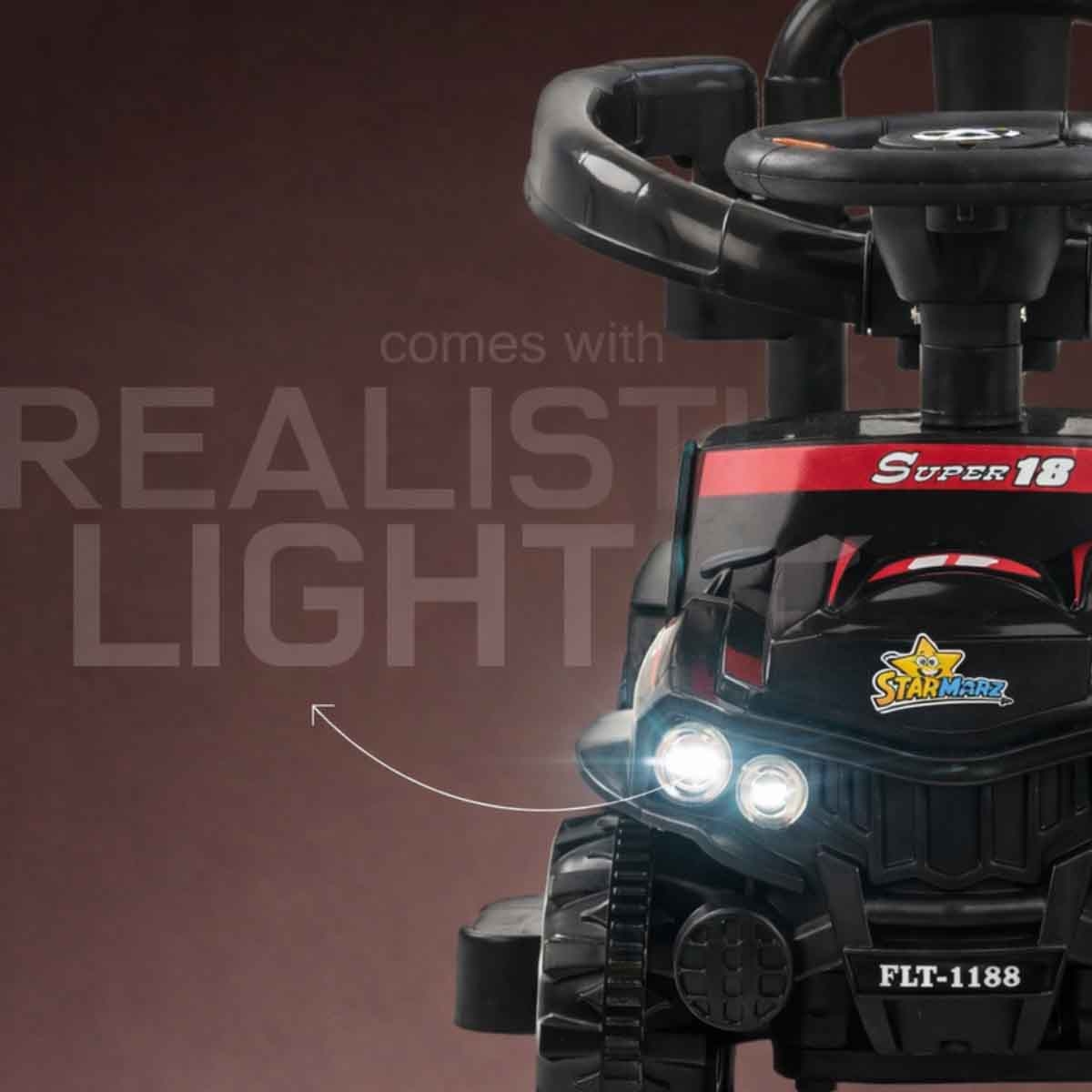 ستارمارز جيب ركوب يدوي سوبر 18 للطرق الوعرة للأطفال للجنسين، 3-4 سنوات