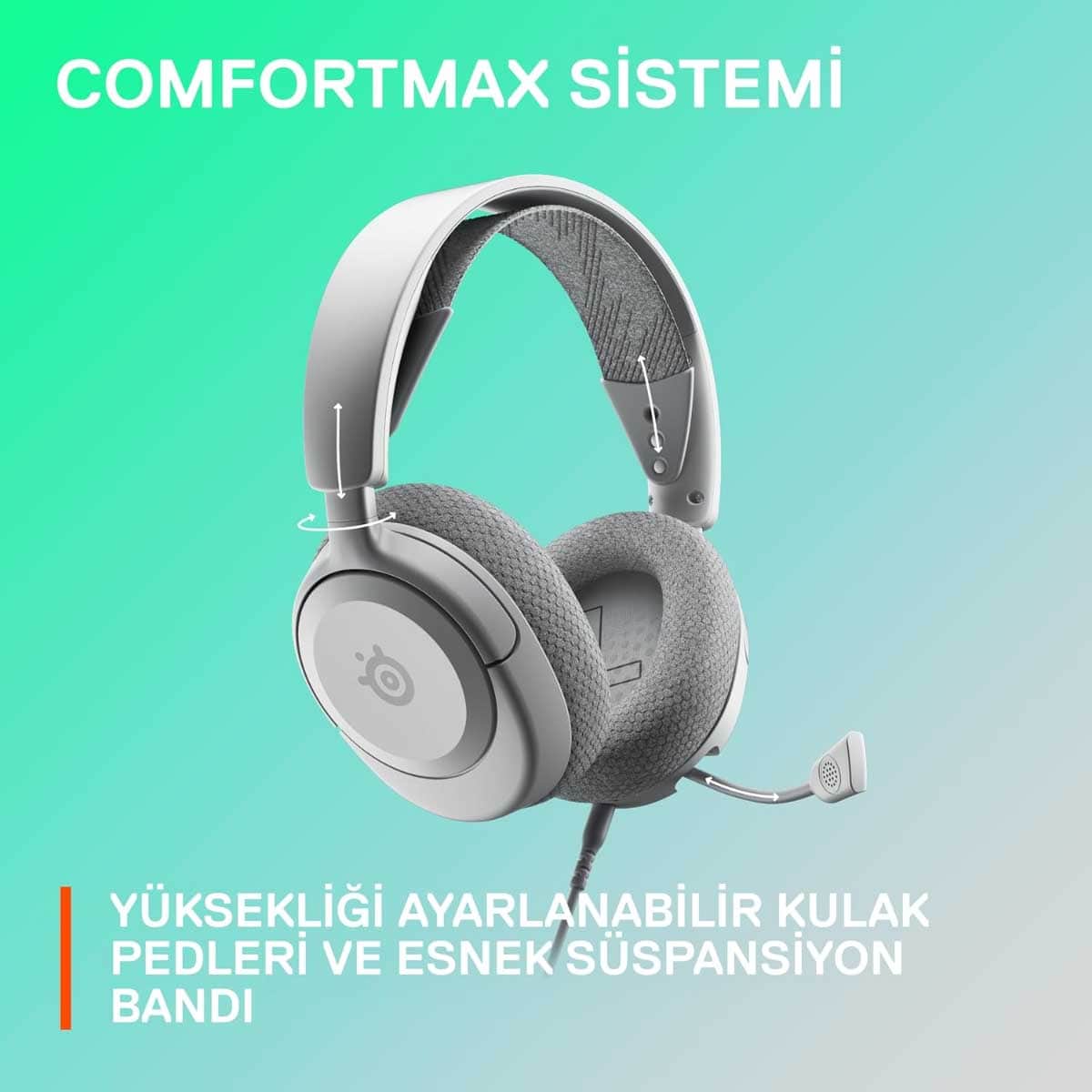 ستيل سيريز سماعة الألعاب السلكية أركتيس نوفا 1 بتصميم يغطي الأذن بالكامل