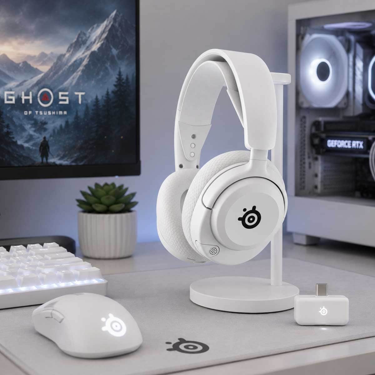 ستيل سيريز أركتيس نوفا 5 أبيض سماعة ألعاب لاسلكية على الأذن
