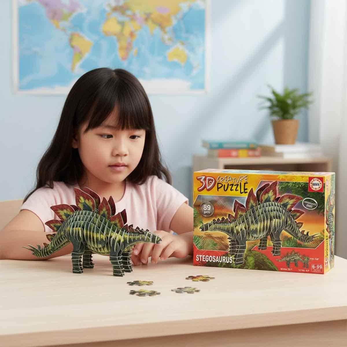 Educa Stegosaurus 3D Creature Puzzle Unisex, 5-7 Years