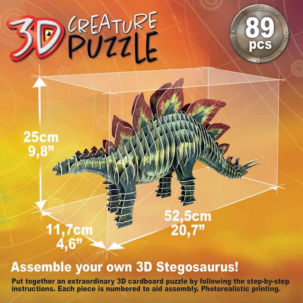 Educa Stegosaurus 3D Creature Puzzle Unisex, 5-7 Years