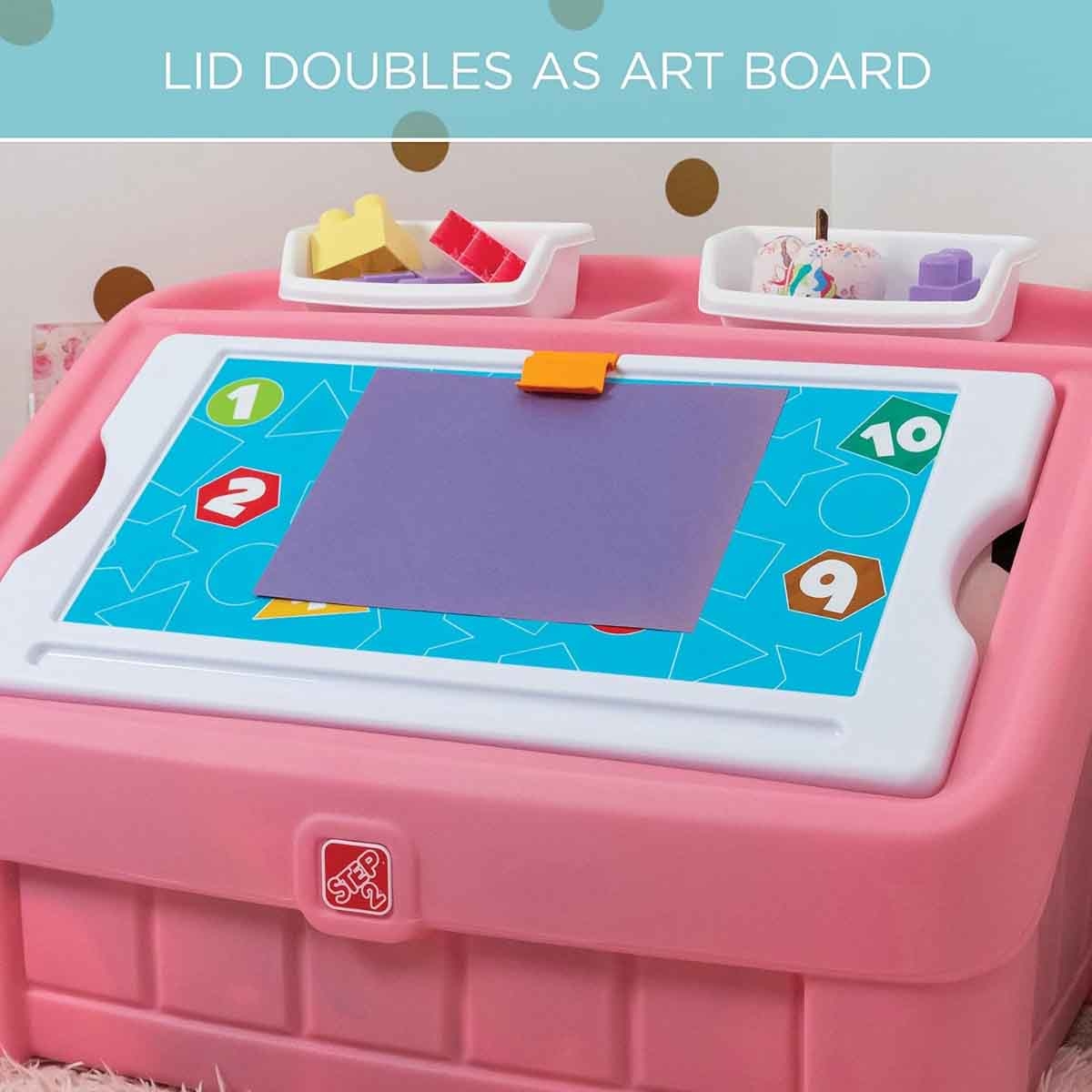 Step2 2 in 1 Toy Box & Art Lid Unisex, 3-4 Years