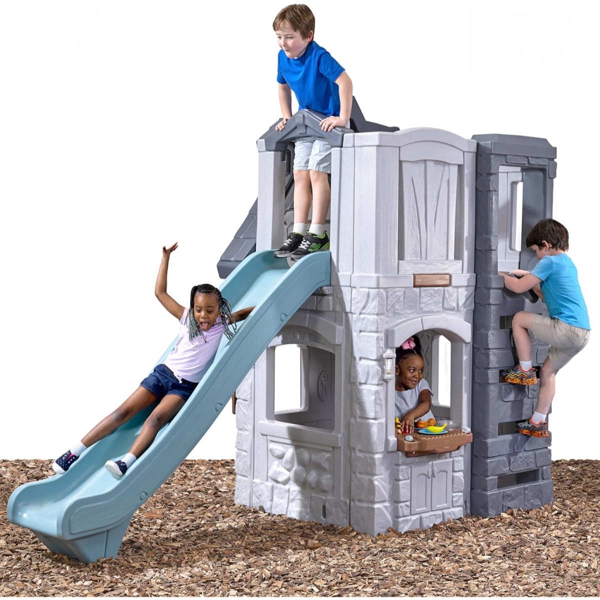 Step2 Adventures 2-Story Playhouse & Slide Unisex, 3-4 Years
