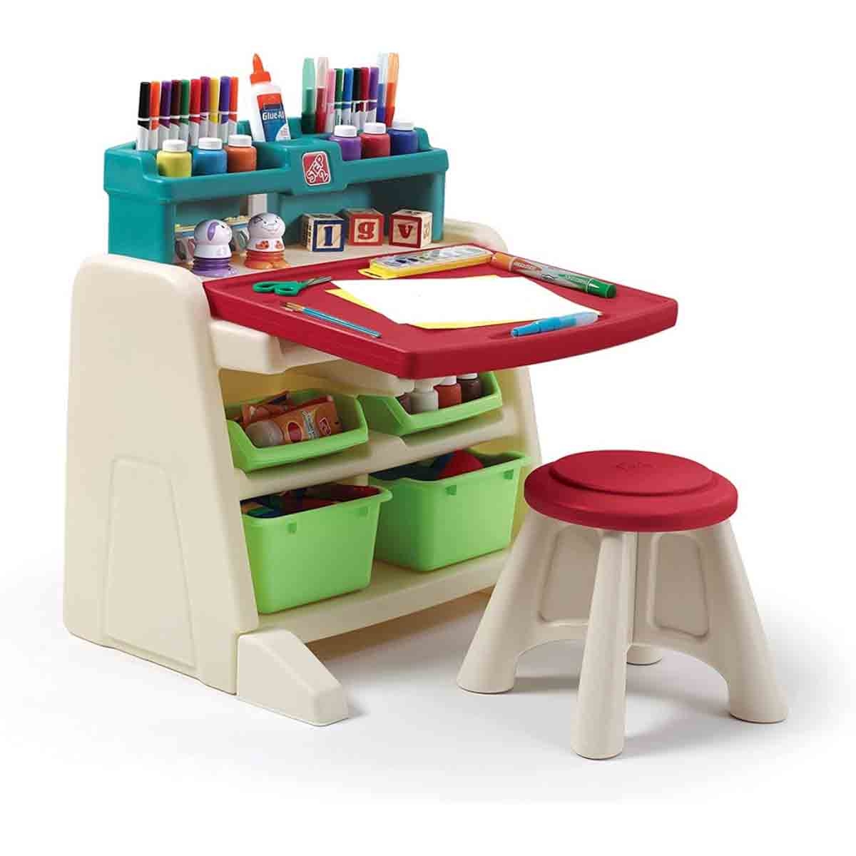 Step2 Flip & Doodle Easel Desk with Stool Unisex, 3-4 Years