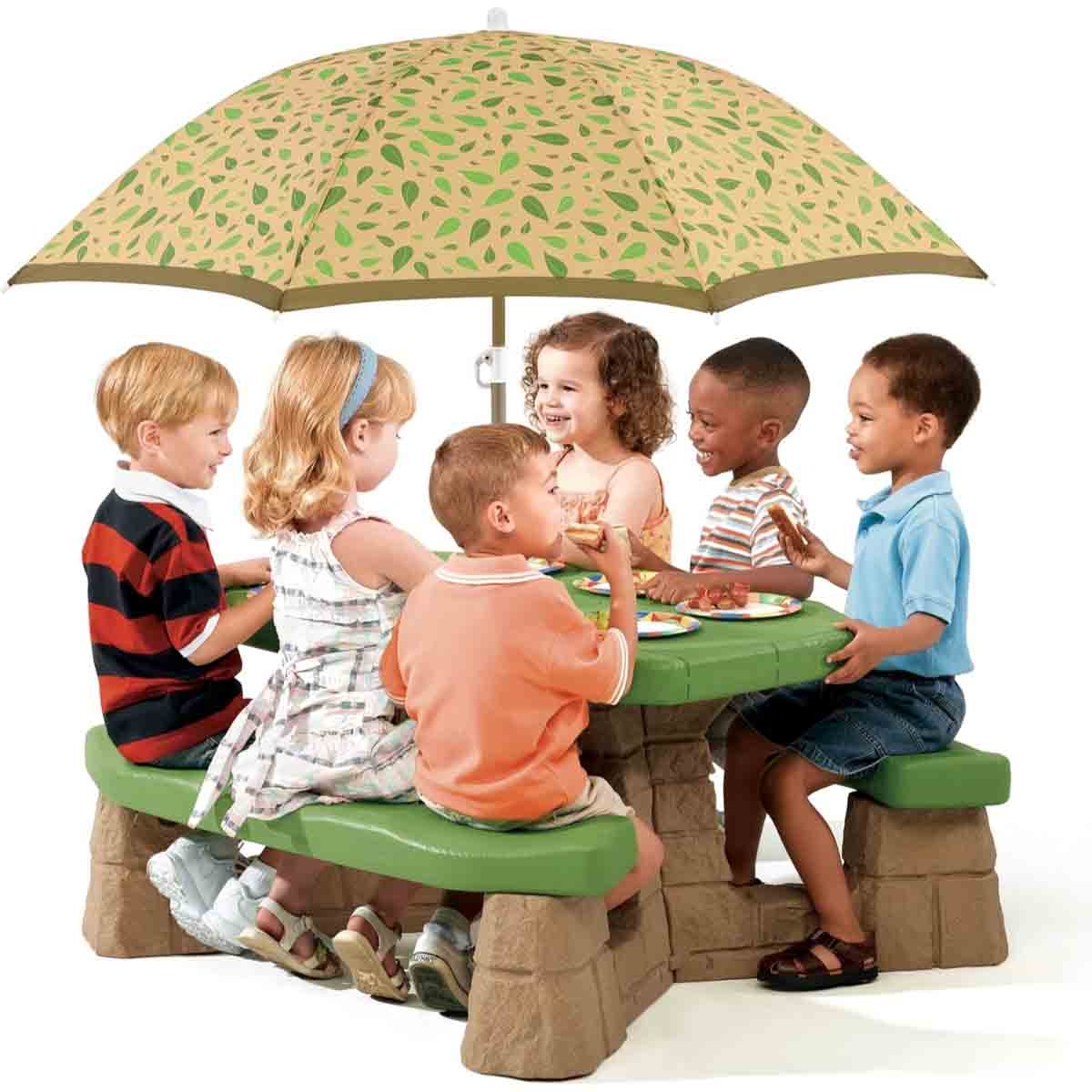 Step2 Naturally Playful Leaf Picnic Table with Umbrella Unisex, 3-4 Years