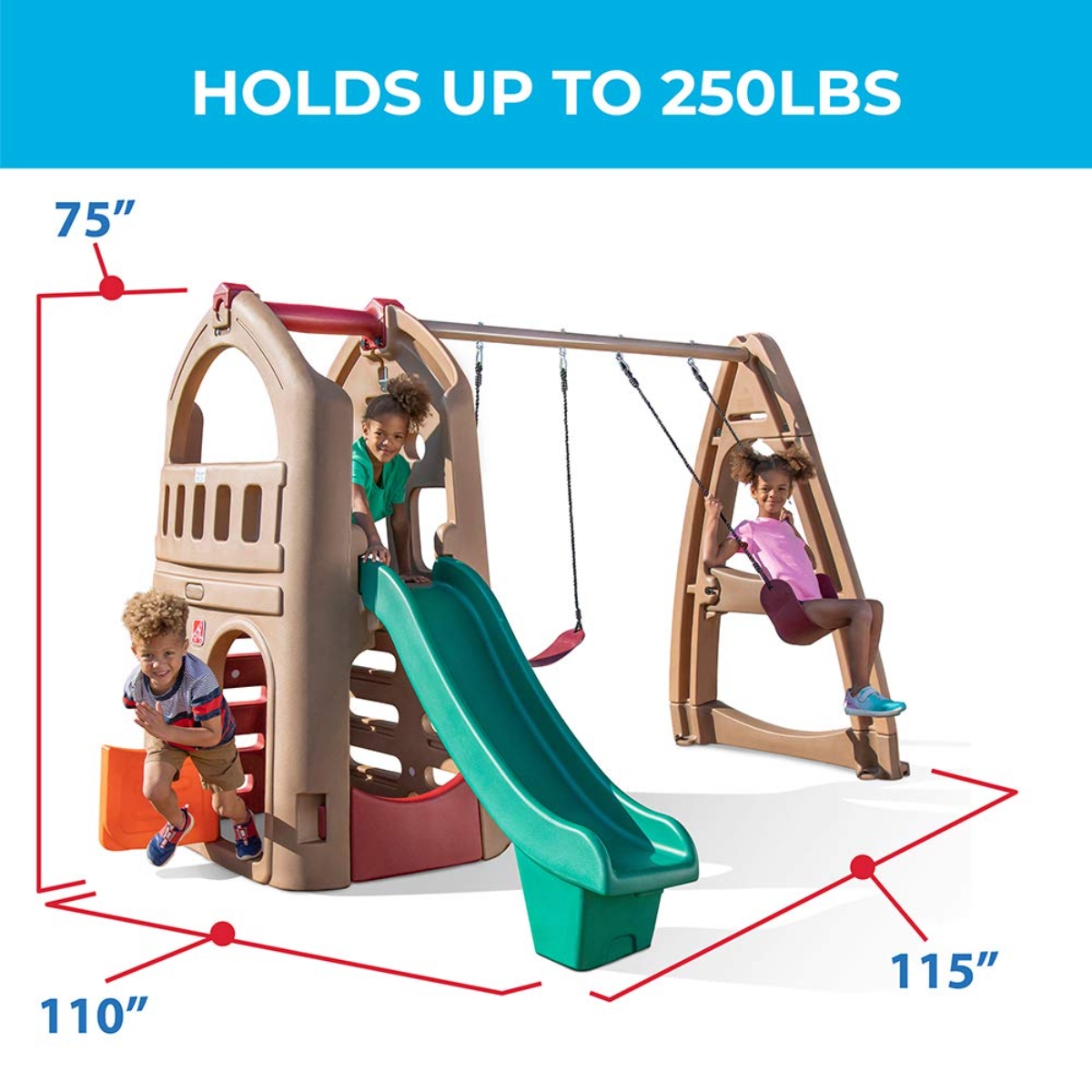 Step2 Naturally Playful Playhouse Climber & Swing Extension Unisex, 3-4 Years