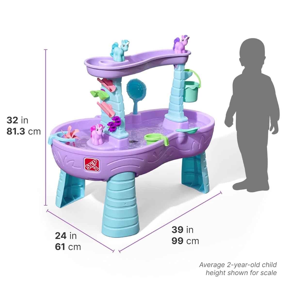 Step2 Rain Showers & Unicorn Water Table Toddler, 0-2 Years