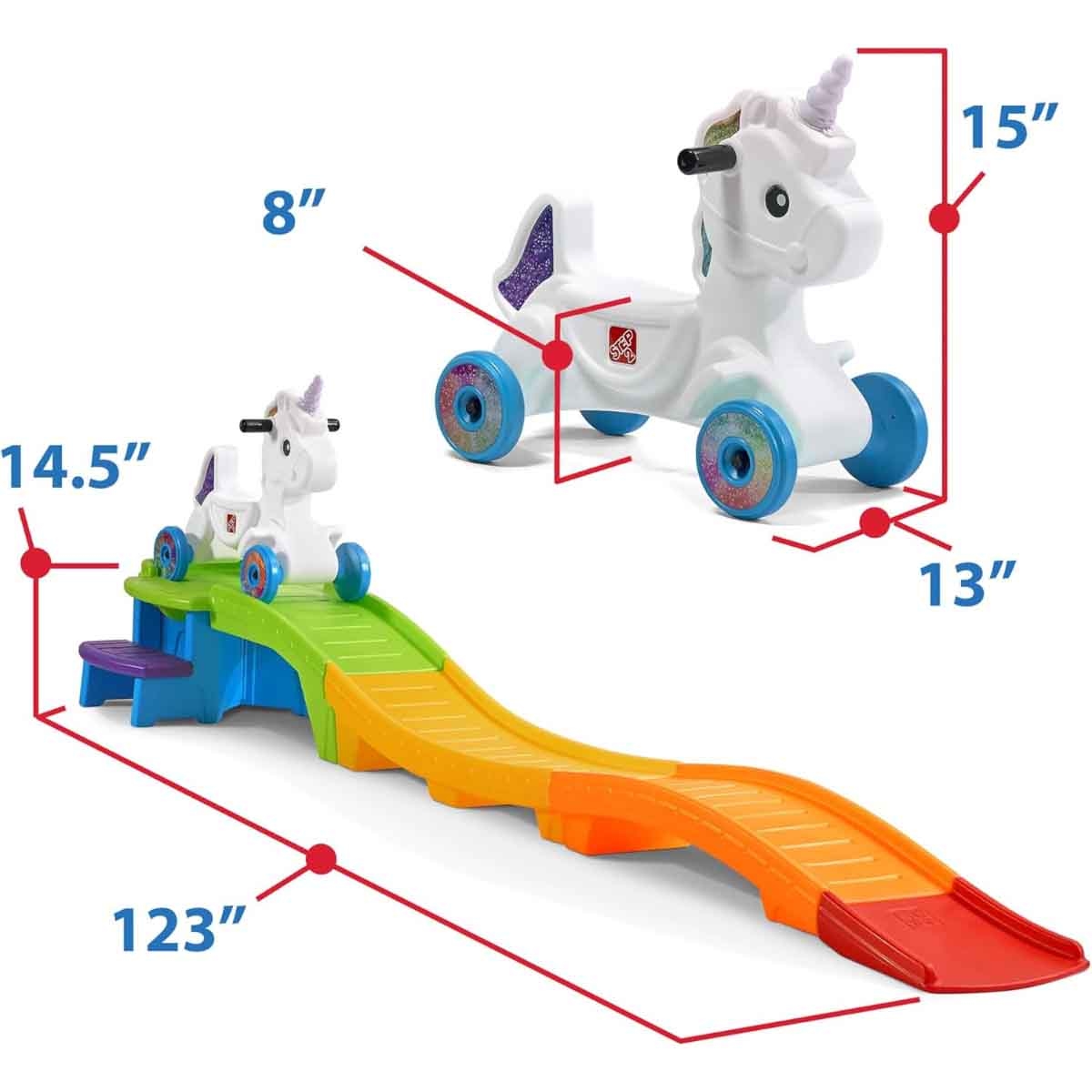 Step2 Unicorn Up & Down Roller Coaster Unisex, 3-4 Years
