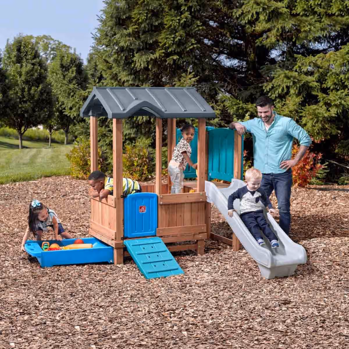 Step2 Woodland Adventure Playhouse & Slide Unisex, 3-4 Years