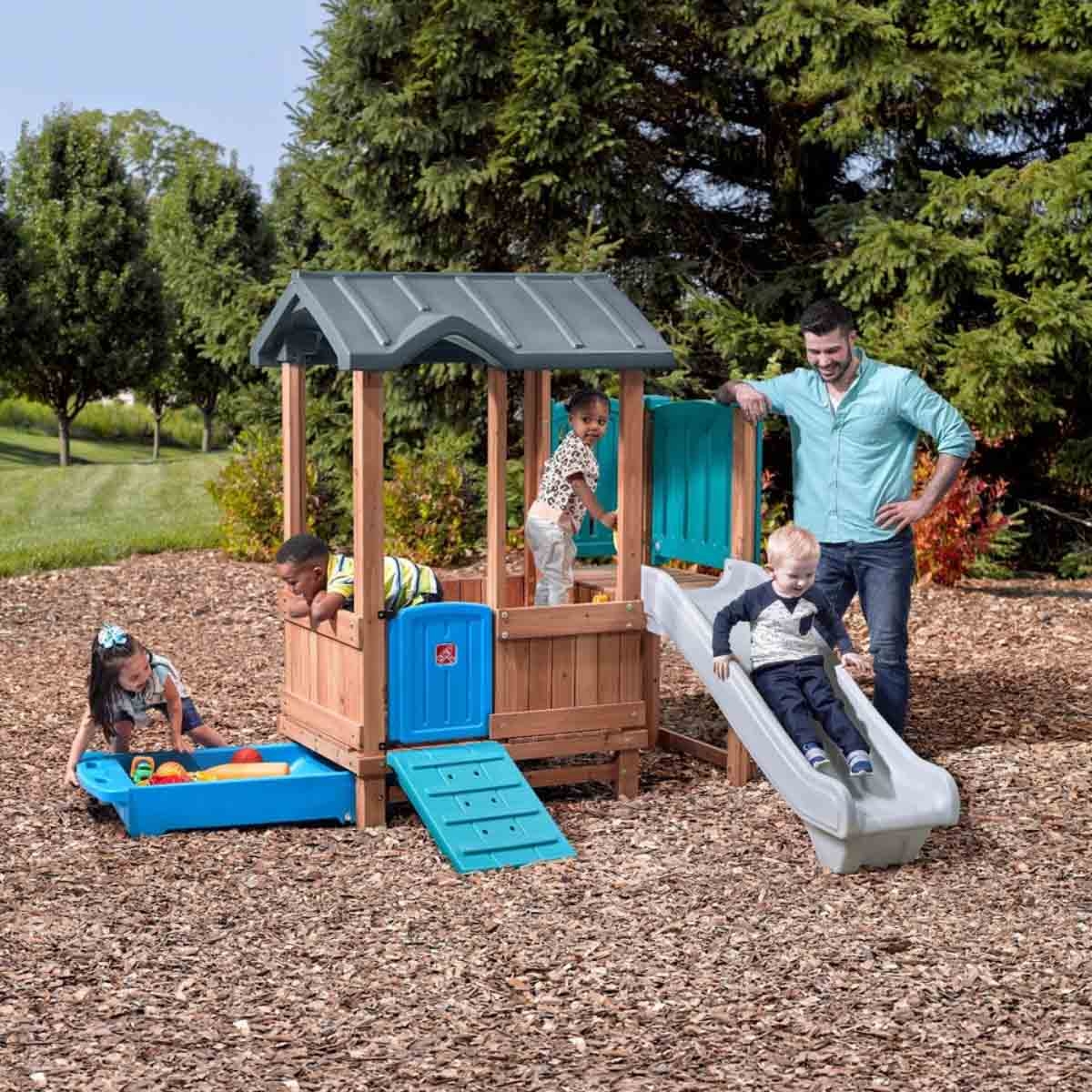 Step2 Woodland Adventure Playhouse & Slide Unisex, 3-4 Years