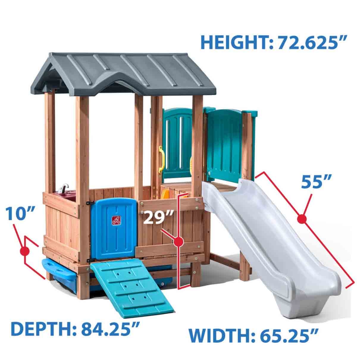 Step2 Woodland Adventure Playhouse & Slide Unisex, 3-4 Years