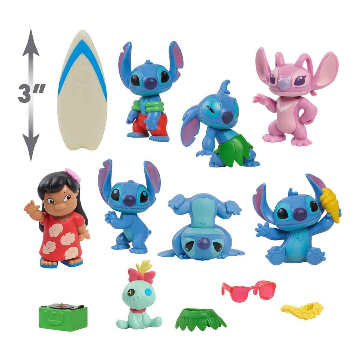 Disney Stitch 13-Piece Deluxe Action Figure Set Unisex, 3-4 Years