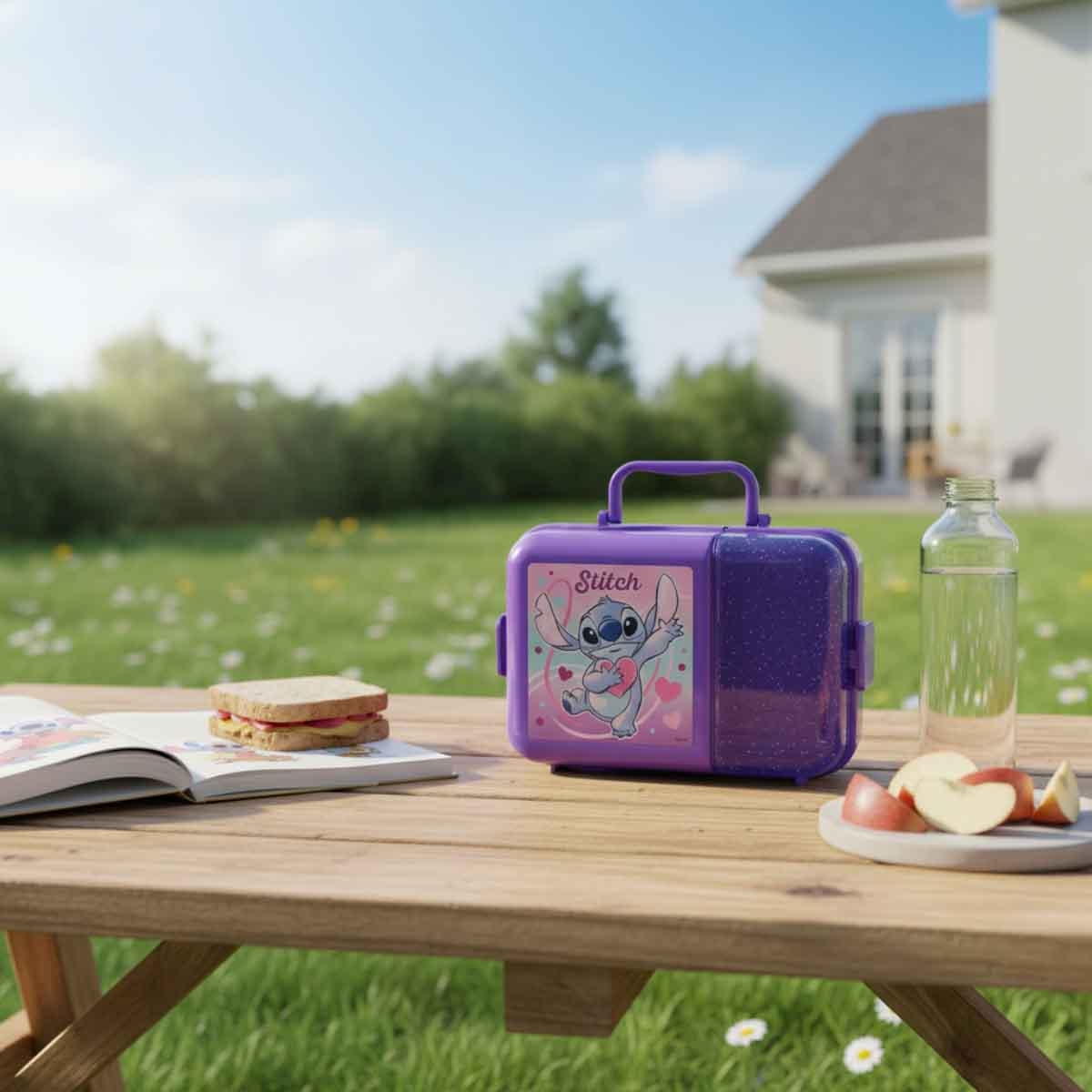 Stitch Disney Leakproof & Easy to Carry 2-Compartment Lunch Box