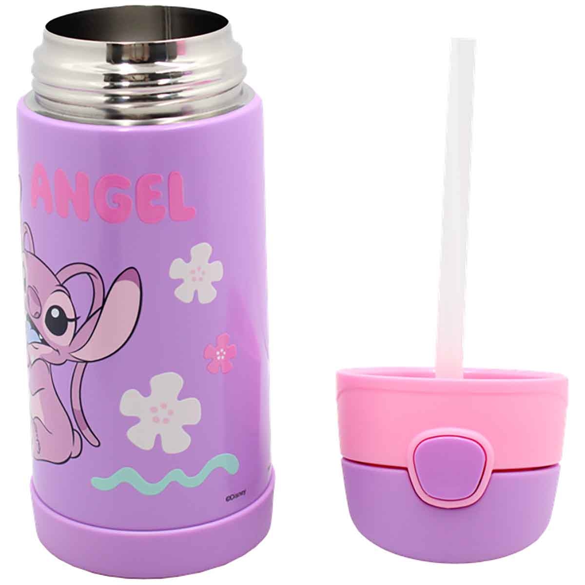 ستيتش زجاجة ماء ستانلس ستيل مزدوجة الجدار معزولة ومضادة للتسرب سعة 350 مل