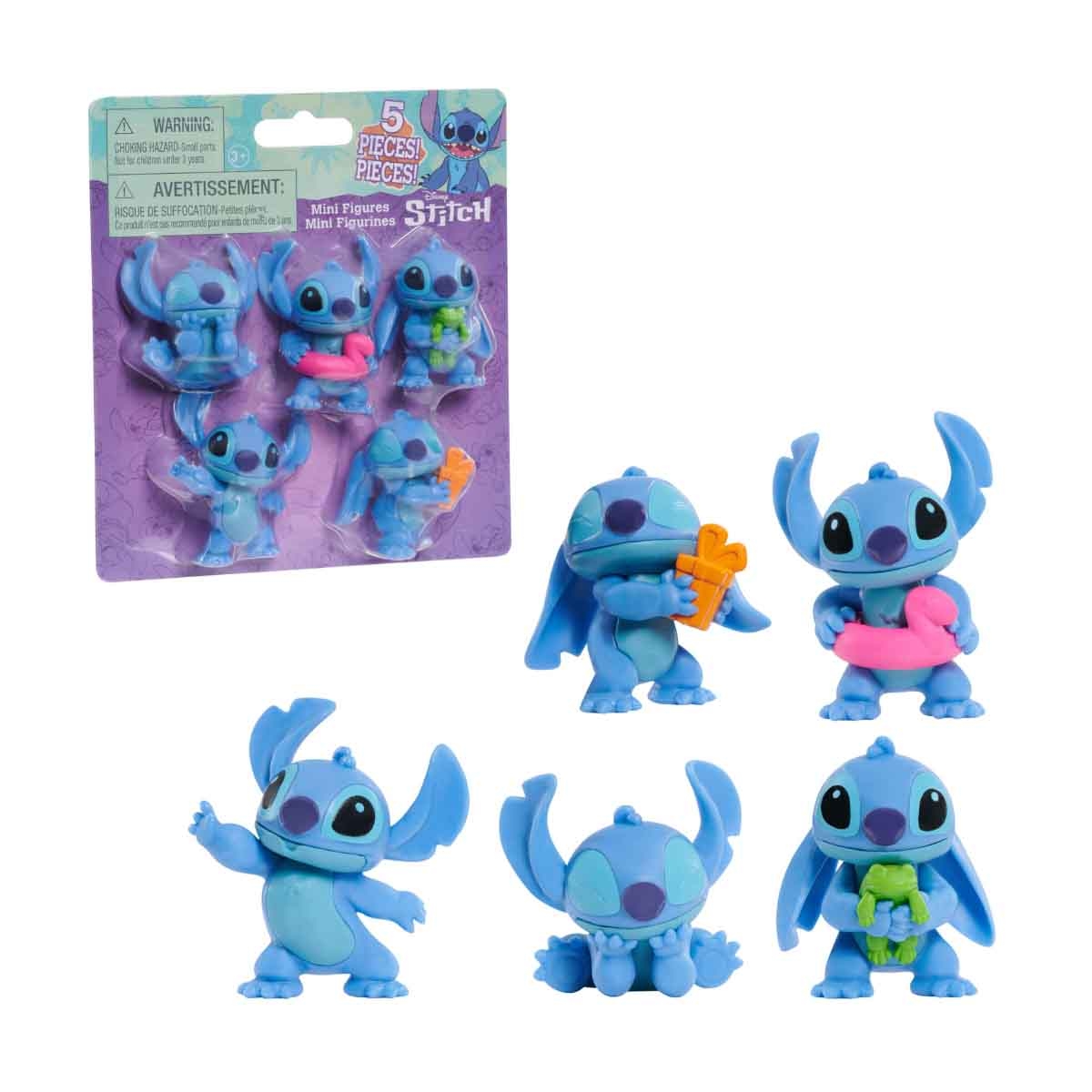 Disney Stitch 5-Piece Collectible Mini Action Figure Set Unisex, 3-4 Years