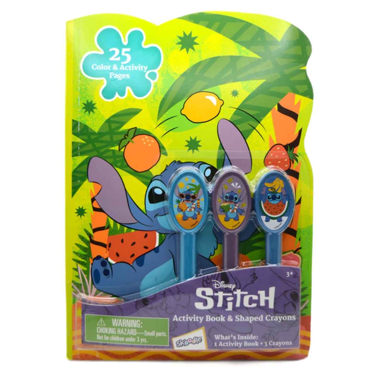 Disney Stitch Activity Book with Shaped Crayons Unisex, 3-4 Years