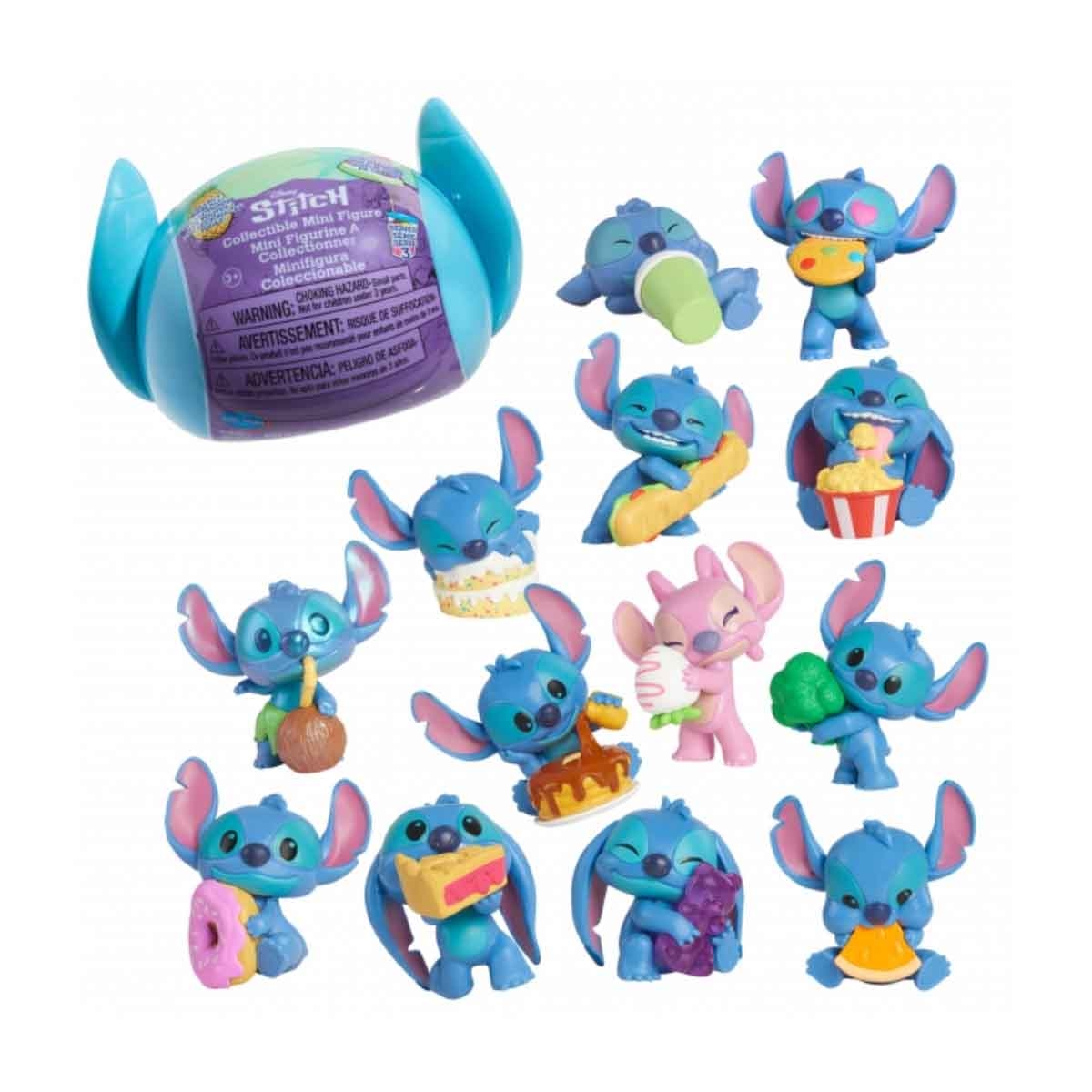 Disney Stitch Collectible Mini Feed Me Assorted S3 Action Figure Unisex, 3-4 Years