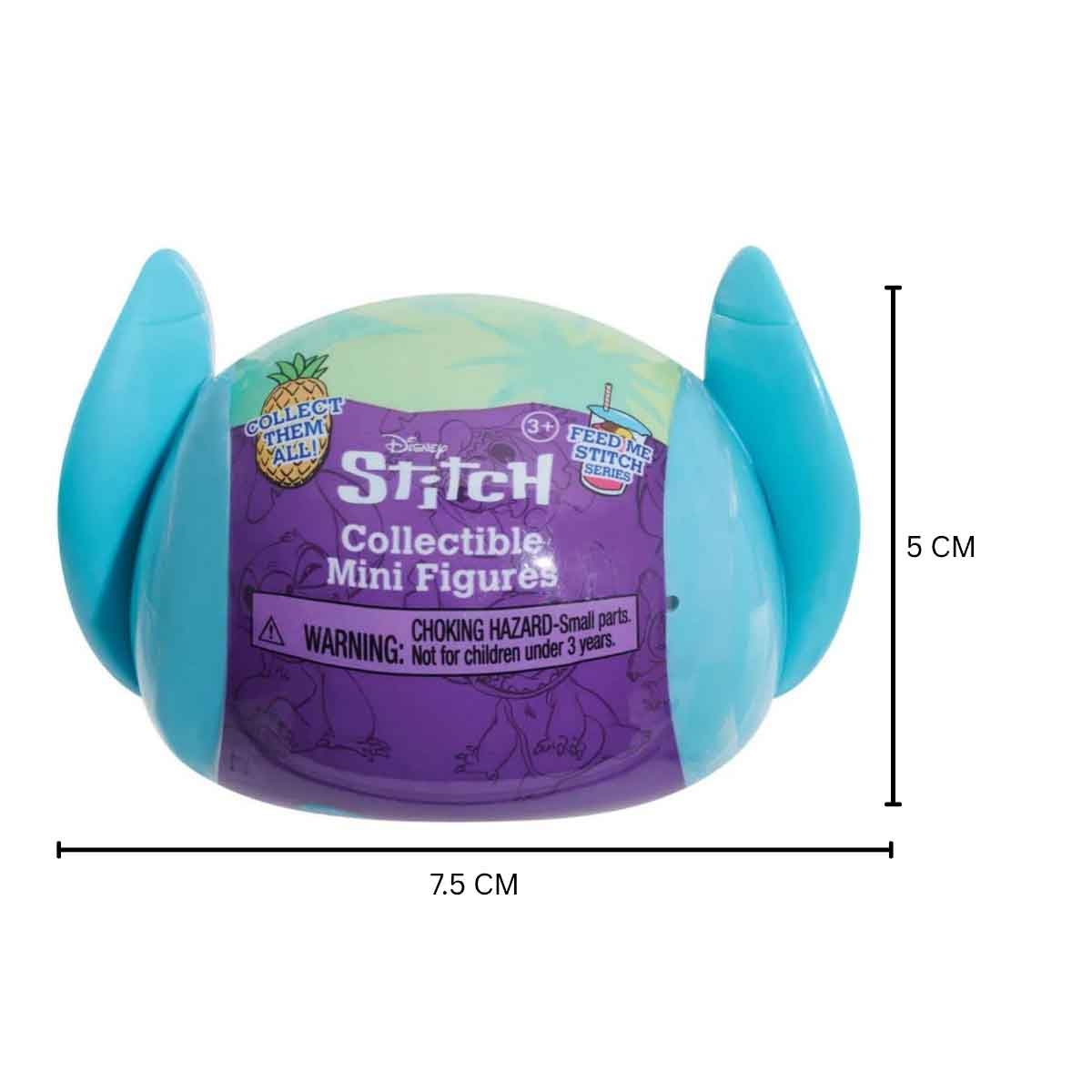 Disney Stitch Collectible Mini Feed Me Assorted S3 Action Figure Unisex, 3-4 Years