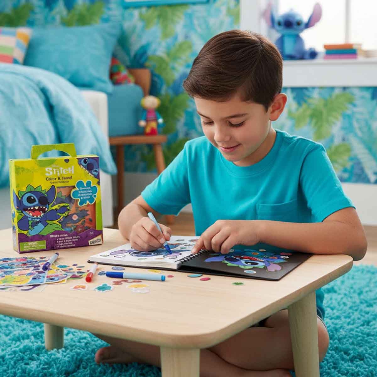 Disney Stitch Color & Jewel Velvet Stickers Unisex, 3-4 Years